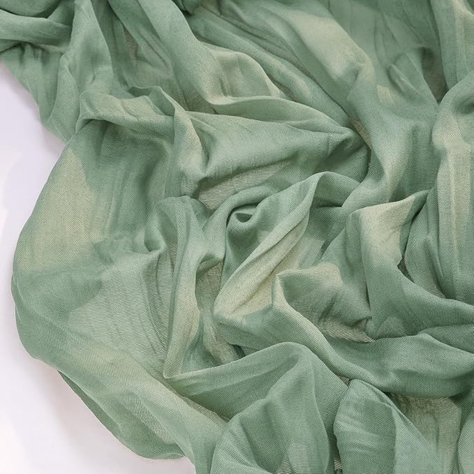 Socomi 6pcs Sage Green Cheesecloth Table Runner Valentine's Day Boho Rustic Gauze 120 inch 10FT Cheese Cloth Runner for Wedding Party Baby Shower Home Decor Holiday Decorations