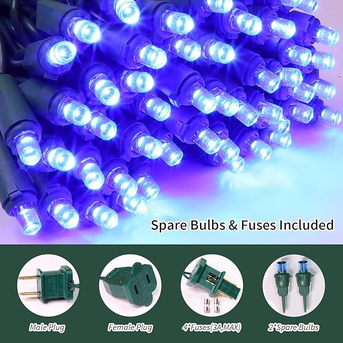 LAMPHOME 60 Count Blue - String Lights - LED Christmas Lights, Mini led Lights for Indoor Outdoor Home Holiday Party Wedding Independence Day Decoration