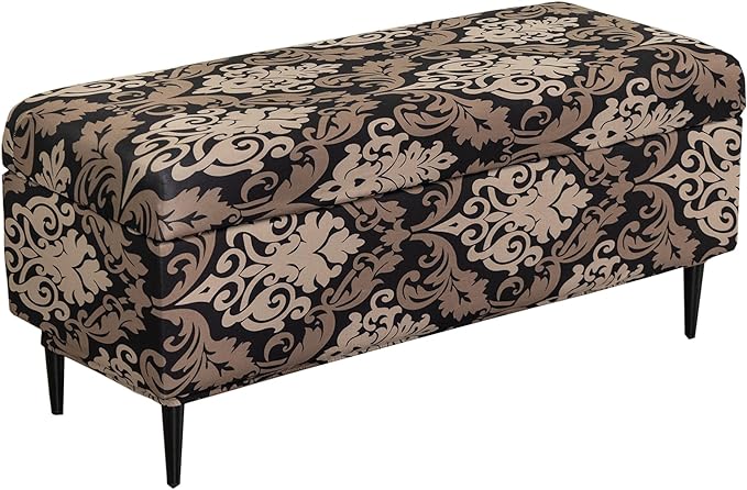 CRFATOP Printed Rectangle Ottoman Stool Cover Stretch Folding Storage Footstool Bench Slipcovers Upholstered Foot Chest Chair Covers Washable Entryway Furniture Protector with Elastic Bands,S,01