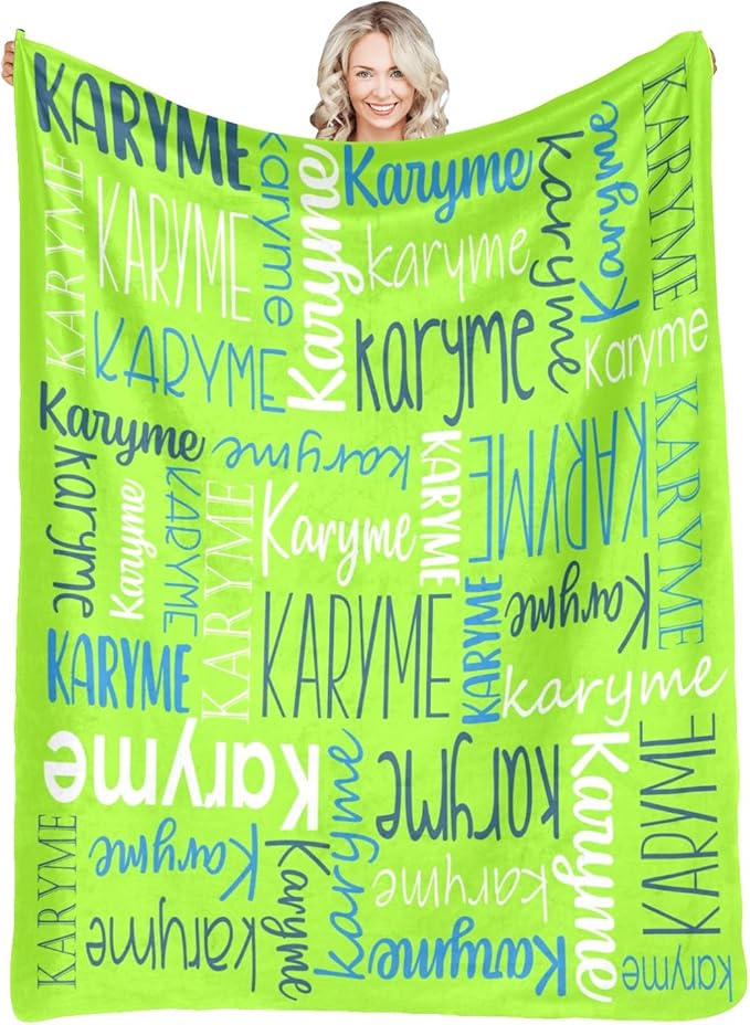 Personalized Name Blanket for Kids and Adult Customized Blanket for Boys Girls Baby Personalized Blanket and Throws Super Soft
