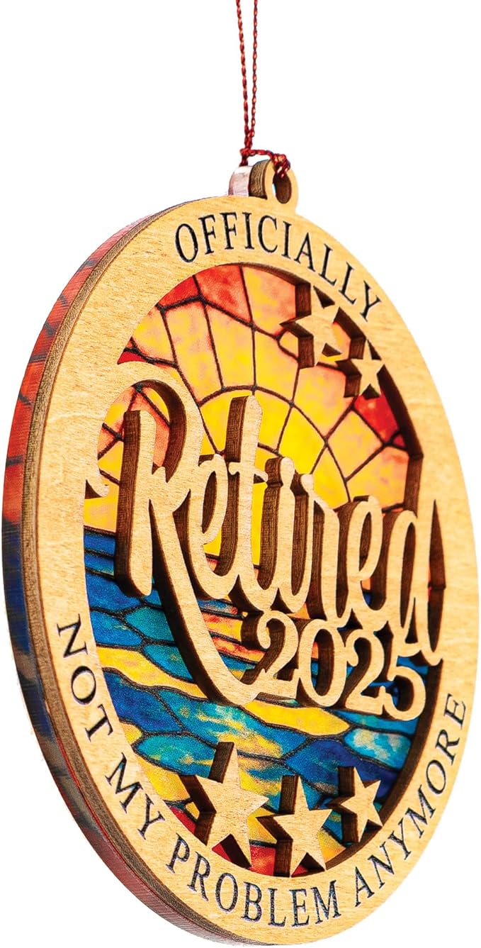 Retirement Gifts for Men Women, Funny 2025 Retired Ornament, Happy Retirement Decorations for Christmas Tree, Unique Ornaments Gifts Idea for Coworker, Boss, Teacher – Retired Party Decorations