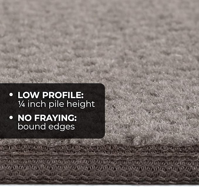 House, Home and More Skid-Resistant Carpet Runner - Gray - 18 Feet X 27 Inches