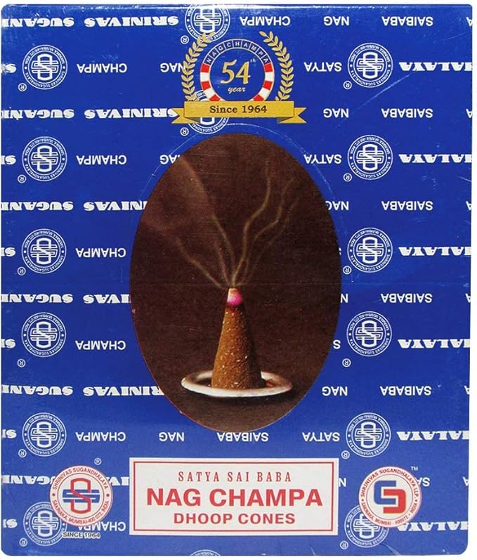 Nag Champa Incense Cones and Cone Incense Burner Bundle Insence Insense Satya Incense