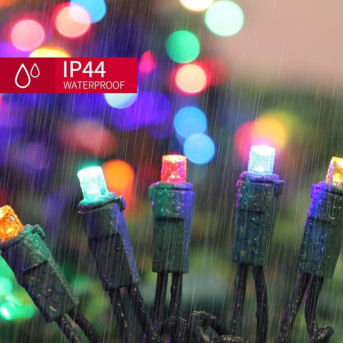 LAMPHOME 100 Count Multicolor- String Lights - 21.6FT LED Christmas Light, Mini led for Indoor Outdoor Home Holiday Party Wedding Independence Day Decoration