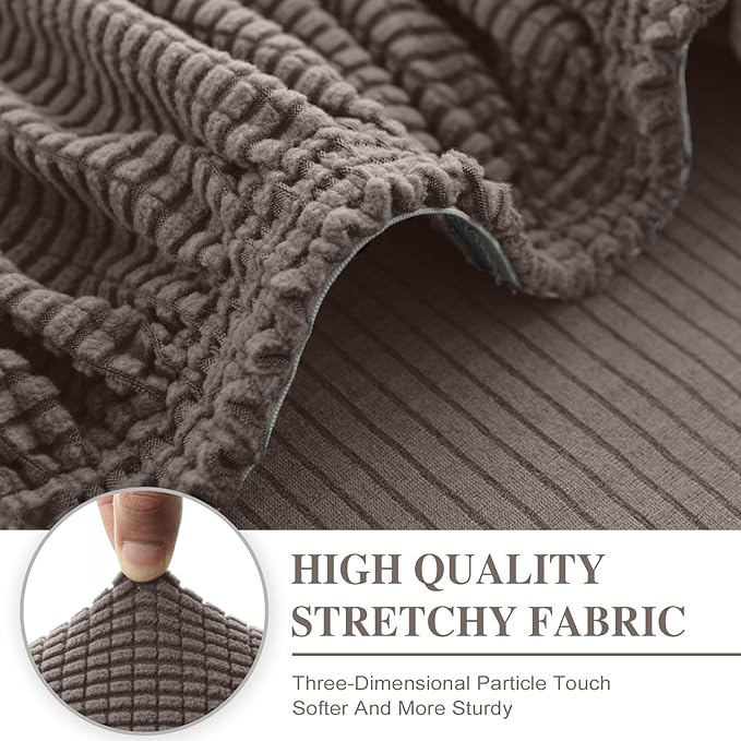 Couch Cushion Covers Seat Cushion Cover Stretch Couch Cover Separate Sectional Sofa Slipcovers Furniture Protector(3 Pieces for Seat or Sofa Backrest, Taupe)