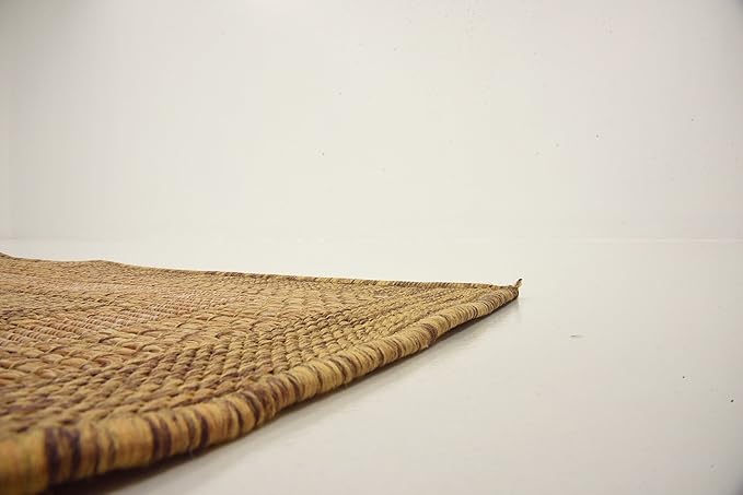 Unique Loom Outdoor Border Collection Area Rug - Multi Border (5' 4" Square, Tan/ Light Brown)