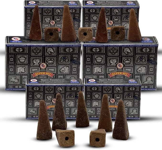 Super Hit Backflow Incense Cones For Waterfall Aromatic Smoke Fountain Haze Falls And Mat Bundle - Pack of 6