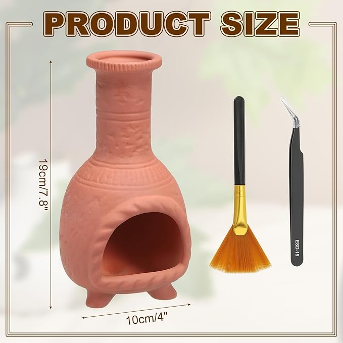 uxcell Incense Burner, Ceramic Incense Holder Santo Holder Ash Catcher with Cleaning Brush Tweezer Decorative Bowl for Meditation Stick Aromatherapy Yoga, Red