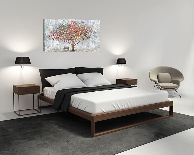DZL Art H71175 Tree Wall Art Canvas Prints Wall Art Abstract Colorful Tree Painting Landscape Modern Artwork for Living Room Bedroom Office Home Wall Decoration Decor
