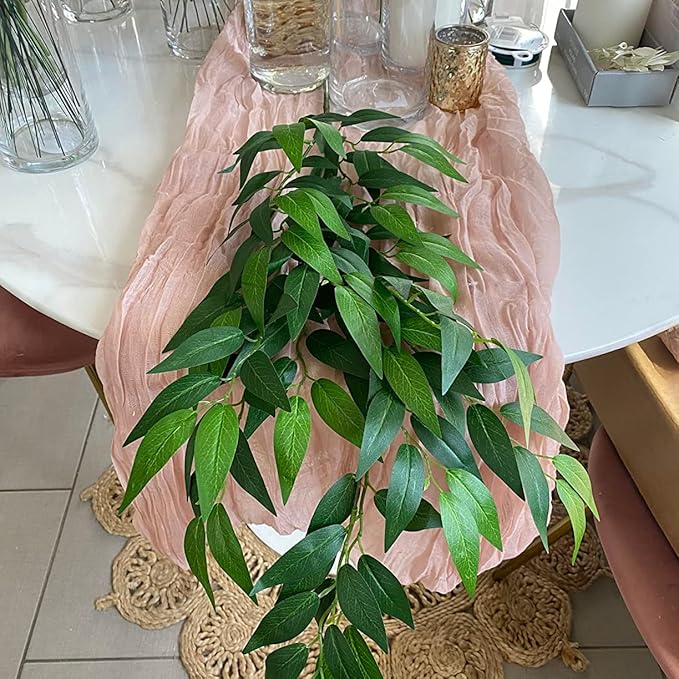 36Pcs Italian Ruscus Greenery Stems Artificial Silk Greenery Leaves for DIY Wedding Arch Bouquet Filler Table Centerpieces Home Indoor Decor