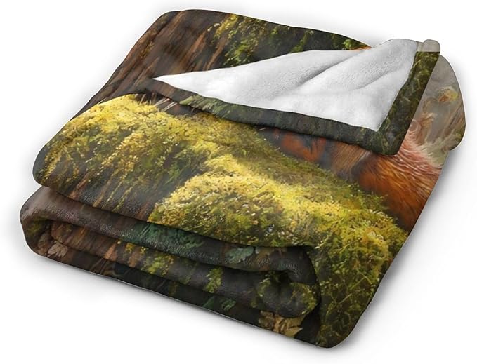 Tijuboni Fox Throw Blanket Fox Gifts for Girls Boys Women Men Kids Adults Soft Flannel Fleece Blanket for Couch Sofa Bed Home Decor 60"x80"