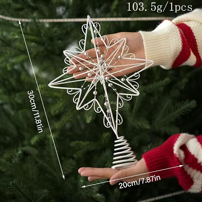 Irregular Christmas Tree Toppers Star Shape Tree Top Ornament Festival Accessory Home Adornment Star Ornament