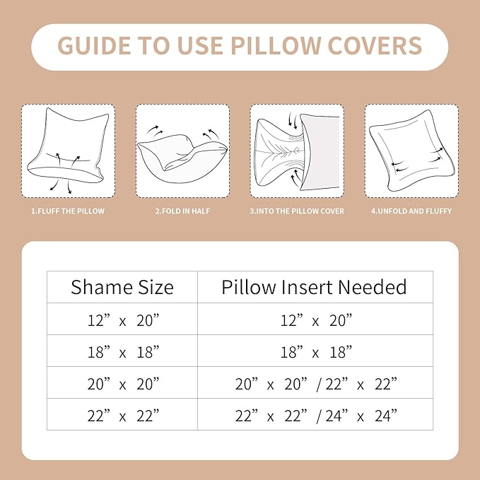 Velvet Throw Pillow Covers(Pack of Two, Brown) 18×18 Inch Decorative Pillows Cover Neutral Soft Chenille Couch Pillows with Zipper Aesthetic for Living Room and Bedroom