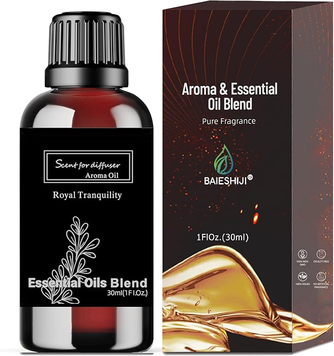 Roy Tranquility Essential Oil Inspired by Hotel for Diffusers, Pure Hotel Diffuser Oil, Lush Sandalwood, Musk and Papyrus, Home Luxury & Hotel Scent - 30ML