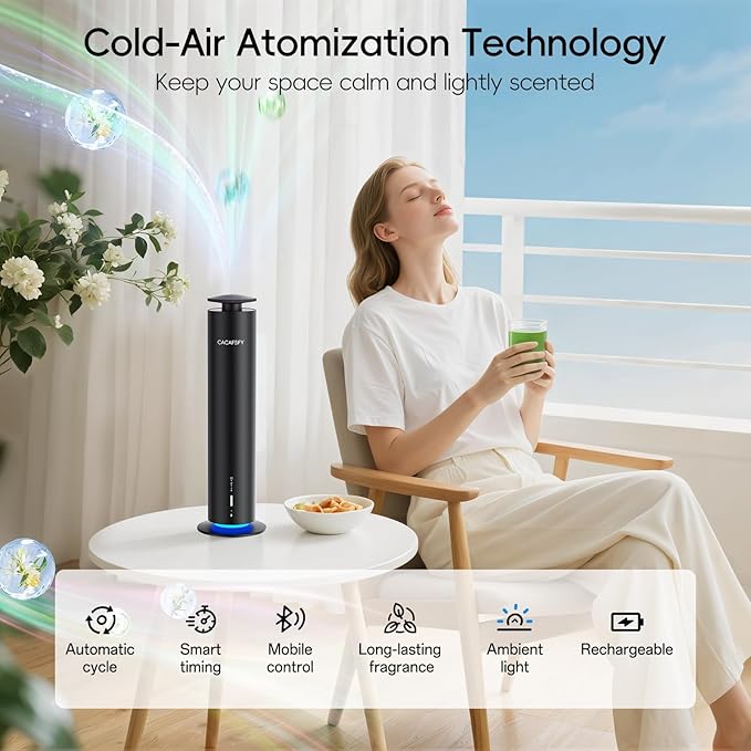 The CACAFSFY Waterless Scent Diffuser Starter Kit -Include 2x120ml Essential Oils,Suitable for Home and Hotel Series Air Diffuser, 1000 Square Inches of Coverage,Remote Control-Hotel Scent Diffuser