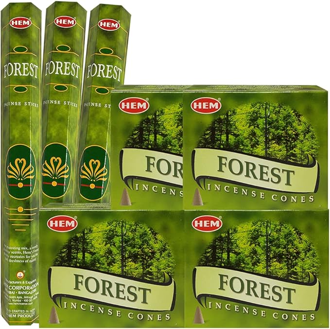 Forest Incense Sticks and Cone Incense Holder Variety Pack Bundle insence insense inscents insienso