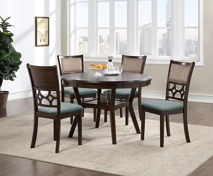 Fuloon Waterproof Seat Cushion Covers 4 PCS, Stretch Jacquard Chair Seat Covers Washable Dining Room Chair Slipcovers Removable Kitchen Cushion Protector (4, Waterproof-Dark Green)