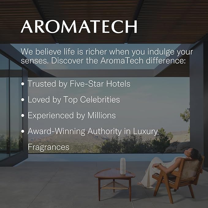 AromaTech Santal Escape Aroma Essential Oil Blend: Luxury Hotel Inspired Aromatherapy with Ocean Air, Sandalwood, Iris for Ultrasonic Diffusers & Nebulizers - 4 fl oz, 120 mL