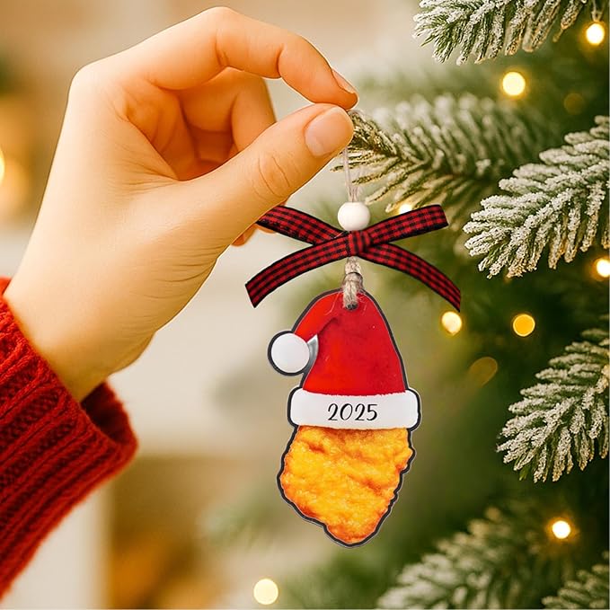 Chicken Nugget Ornament - Nugget Ornament - Food Ornaments - Funny Christmas Ornaments - Funny Gift for Food Lovers - Cute Kitchen Decor - Acrylic Christmas Tree Hanging Ornament 2025