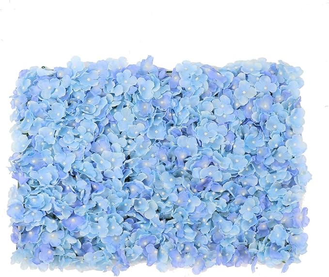 Efavormart 4 PCS Serenity Blue Silk Hydrangea Flower Mat Wall Wedding Event Decor for DIY Centerpiece Arrangement Party Decorations
