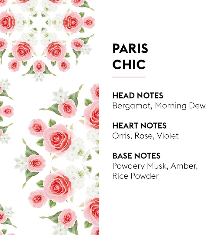 MAISON BERGER – Paris Chic Lampe Berger Fragrance Refill for Catalytic Lamp – 2-in-1 Purifying and Perfuming Powdery Floral Scent – 1 Liter (33.8 Fluid Ounces) – Bergamot Rose Musk