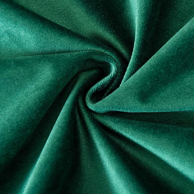 JUSPURBET Dark Green Throw Pillow Covers Set of 2 Decorative 22x22 Velvet Pillow Covers for Couch Sofa Bed Soft Cushion Covers Cases with Invisible Zipper for Living Room Home Decor