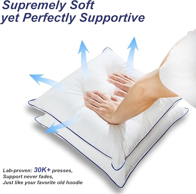 18x18 Pillow Inserts Set of 2, Hypoallergenic Soft Machine Washable Fluffy Virgin Polyester Premium Throw Pillow Stuffer, Decorative Cushion for Bed, Couch, Sofa - White