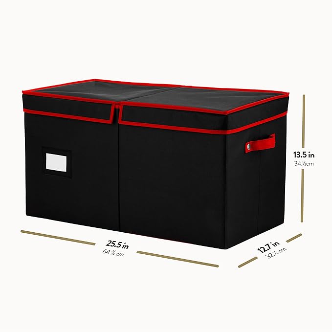 Premium Christmas Bauble Storage Box With Dividers - 128 Compartment Xmas Ornament Storage Box - Designed for Delicate Christmas Decorations & Baubles - Tear Proof 600D Oxford Fabric - 5 Year Warranty