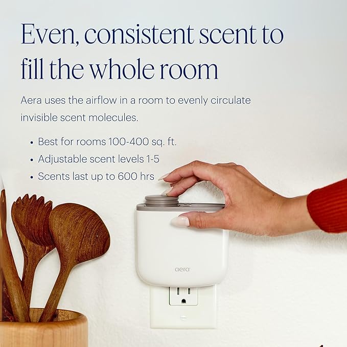 AERA Mini Home Fragrance Diffuser and Mini Citrus Scent Refill Bundle - for Rooms 100-500 Sq Ft - Alexa Compatible, Hypoallergenic, Family and Pet Safe, App Controlled