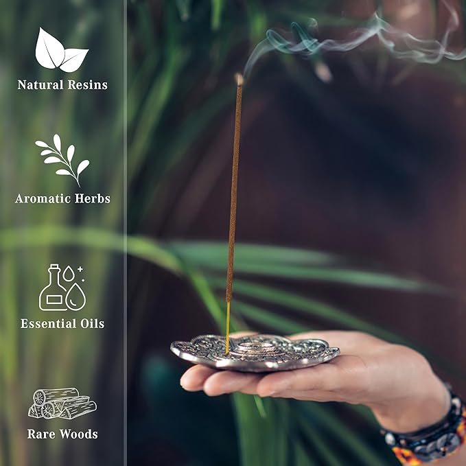 Fantasia Incense Sticks, Organic Hand Dipped 100 Sticks with Natural Herbs & Aromatic Ingredients, Burn Time 45 to 60 Minutes, Incense for Positivity, Yoga, Meditation, Relaxation, Spiritual Gift