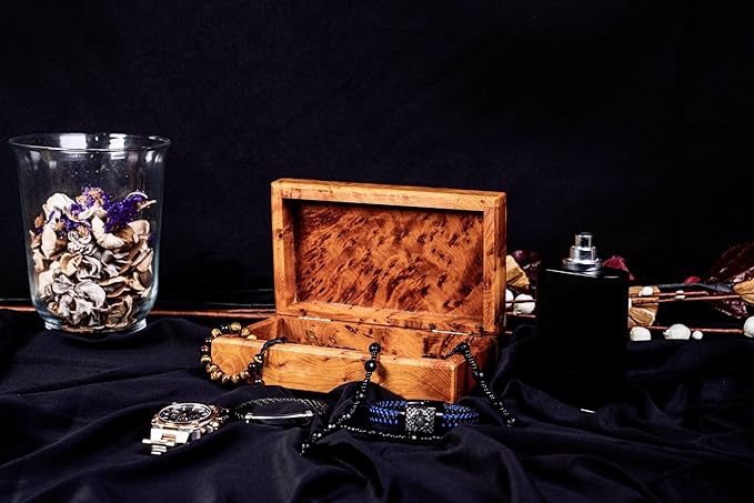 Hand Carved Wooden Multipurpose Keepsake Jewelry Decorative Art Box Storage Organizer (Large wood Box,Antique) (Medium)