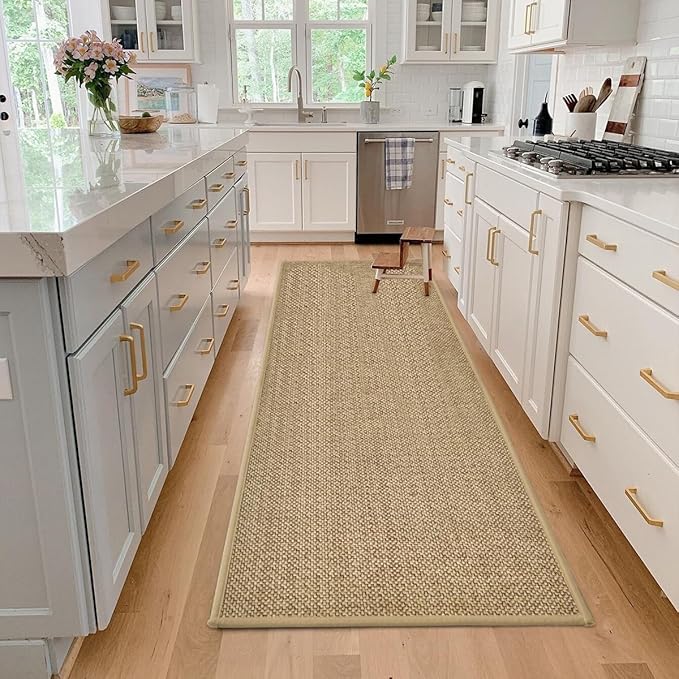 Artoid Mode Non Skid Kitchen Rugs and Mats, Absorbent Washable Doormat for Kitchen Floor in Front of Sink 17x60 Inch