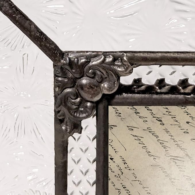 J Devlin Glass Art Pic 380-81HV Vintage Glass Picture Frame Tabletop 8 x 10 Photo