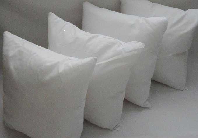 Hometex Throw Pillow Insert 16" x 16" Polyester Filled Standard Cover (12 Pack)