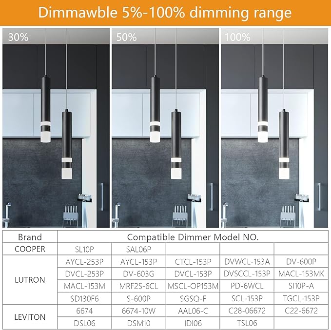Modern Pendant Light Kitchen Fixture Dimmable LED Black Mini Pendant Lighting fo Kitchen Island Bedroom Bedside Table Small Pendant Lights (2-Light)