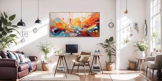 Framed Wall Art Modern Artwork Fantasy Abstract Canvas Painting Colorful Wall Decor for Living Room Bedroom Dining Room Home Office Decor 20"x40" with Framed