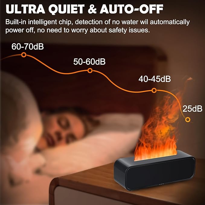 7Color Flame Diffuser, Bonfire and Fireplace 10.7" 3" 3.1"