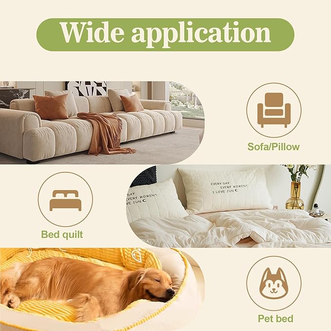 GarfxG 3.3 LB/1500G Pillow Stuffing, Premium Polyfill Stuffing Polyester Fiberfill Stuffing for Stuffed Animals, GRS Certified Cushion Filler for Sofa, Poly Filling Stuffing with Bag