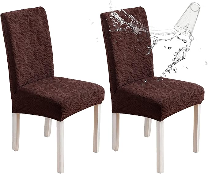 Waterproof Dining Chair Covers, Chair Covers for Dining Room, Stretch Parsons Chair Slipcover, Removable, Washable for Dining Room Kitchen Chair Protector Cover
