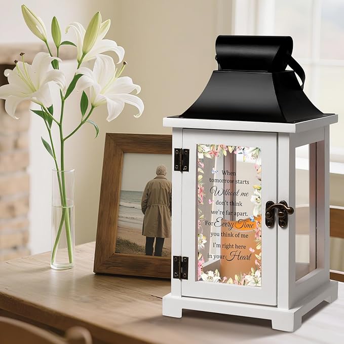 Memorial Lantern, Bereavement Sympathy Gifts for Loss of Loved One Mother Father Brother Sister, Sympathy Lantern Thoughtful Funeral Gifts in Memory of Loved One