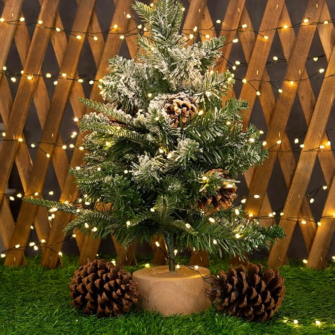 Firecracker Fairy Lights Plug in,2 Pack 20ft 200LEDs Green Wire Cluster String Lights,8 Modes Remote Twinkle Light for Outdoor Indoor Garden Bedroom Christmas Tree Holiday,Warm White