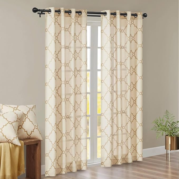 KAMANINA 1 Inch Double Curtain Rod 72 to 144 Inches(6-12 Feet), Black Telescoping Curtain Rods for Windows 66 to 120 Inches, Heavy Duty Drapery Rod with Round Finials
