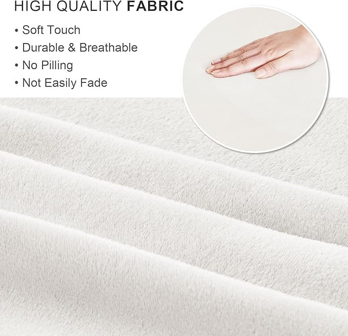NICEEC Spandex Stretch Dining Bench Cover with Skirt Removable Bench Slipcover Rectangle Washable Bench Cushion Covers for Dining Room Living Room Bedroom Kitchen(White)