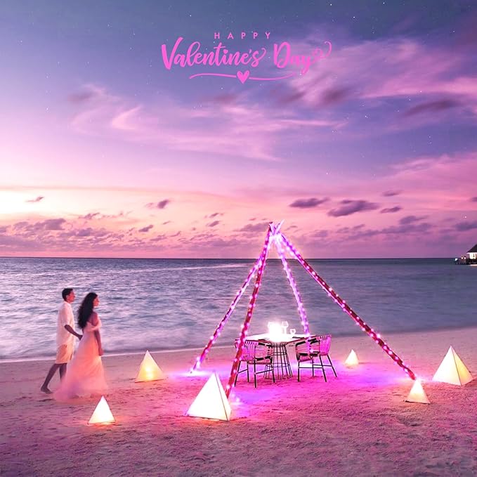 JMEXSUSS 2 Pack Pink Fairy Lights Battery Operated, Total 200 LED 66ft Twinkle String Lights with Remote, 8 Modes Pink Christmas Lights for Bedroom Tree Valentine's Day Anniversary Indoor Decor