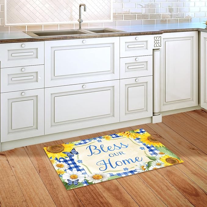 Briarwood Lane Summer Doormat 30x18 Indoor Outdoor Bless This Home Floral for Summer Doormat