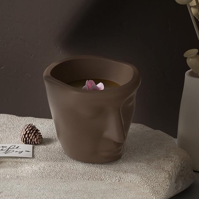 Abstract Face Flower Pot Candle Cup Silicone Mold Succulent Planter Vase Concrete Mold Plaster Epoxy Resin Cement Clay Mould