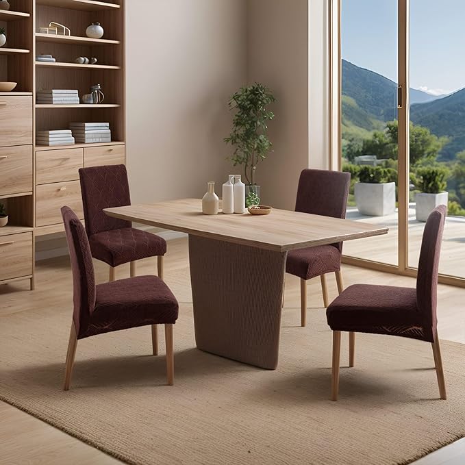 Waterproof Dining Chair Covers, Chair Covers for Dining Room, Stretch Parsons Chair Slipcover, Removable, Washable for Dining Room Kitchen Chair Protector Cover