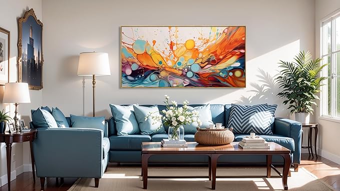 Wall Art Modern Artwork Fantasy Abstract Canvas Painting Colorful Wall Decor for Living Room Bedroom Dining Room Home Office Decor 30"x60" with Framed