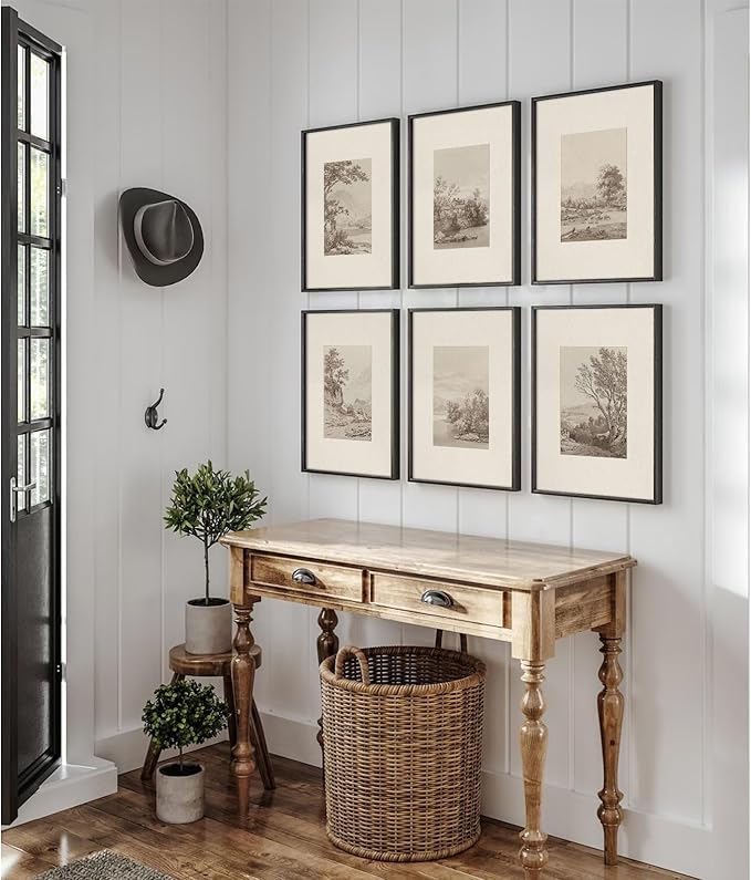 Joocrise Neutral Wall Art Decor Set of 6 Vintage Canvas Wall Art Rustic Farmhouse Wall Art Botanical Prints Country Pictures Neutral Vintage Artwork for Living Room Bedroom 12x16 Inch Unframed