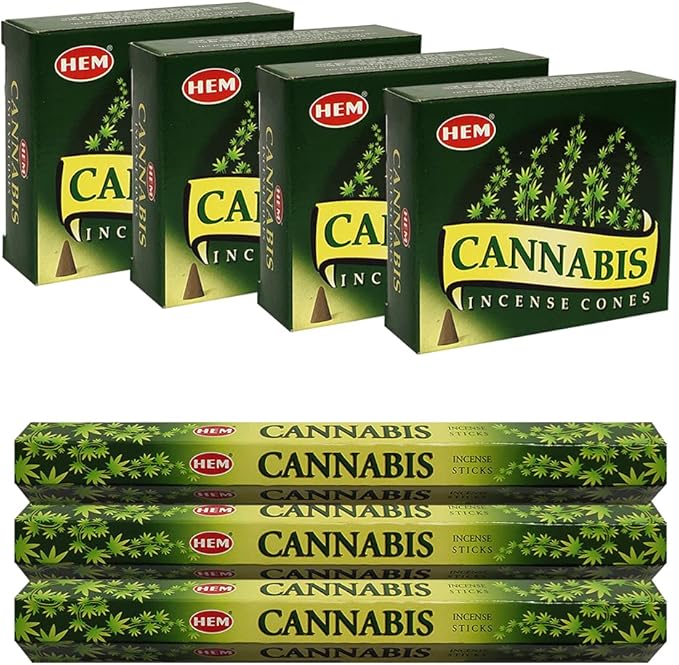 TRUMIRI Cannabis Incense Sticks and Cone Incense Holder Variety Pack Bundle